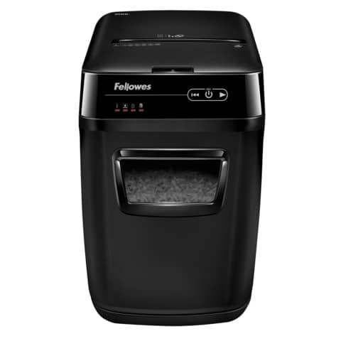 Distruggidocumenti uso moderato FELLOWES AutoMax™ 200C - P-4 - 32 L - taglio a frammenti 4x38 mm - nero - 4653602